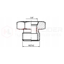 Diferencialo įvorė m27x2 g1 4 hidrolideris