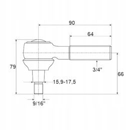 Case ford mf vairo trauklės rutulinis jungtis