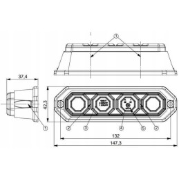 LED dienos žibintas, posūkio signalo padėtis