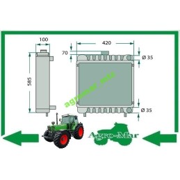 Agro mar fendt farmer 306 308 309 vandens aušintuvas