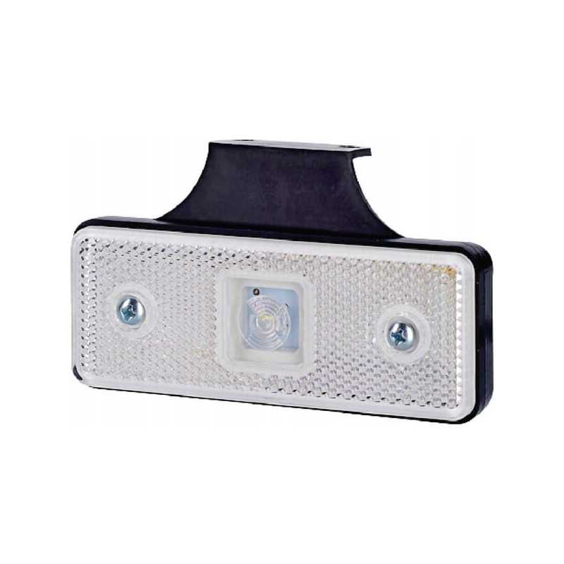 LED markerinė lempa 0 4 0 7w stačiakampė 12 24v balta