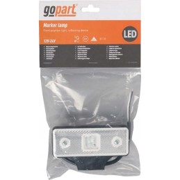 LED markerinė lempa 0 4 0 7w stačiakampė 12 24v balta