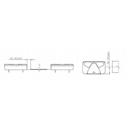 Stačiakampis 5 kontaktų kombinuotas galinis žibintas, kairysis ha