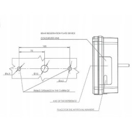 Stačiakampis 5 kontaktų kombinuotas galinis žibintas, kairysis ha