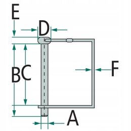 Vamzdžio užspaudžiamas atlenkiamas kaištis 4 5x46 mm