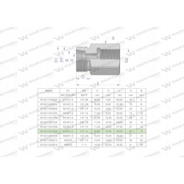 Hidraulinio diferencialo įvorė ab m22x1 5 15l sriegis x