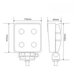 LED darbinė lempa 20w cree 2800lm halogeninė šviesa