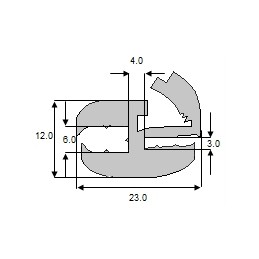 Siauro lango sandariklis ekskavatoriaus traktoriui TB1