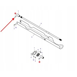 Va024447 spyruoklinis ritininis kaištis 8 x 45 mm