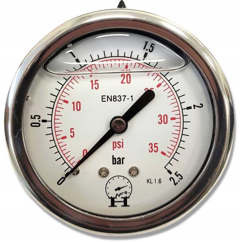 Slėgio matuoklis 0 2 5 bar galinė jungtis