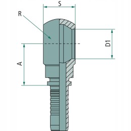 Kilpos galas DN 8 5 16 x 1 4 colių