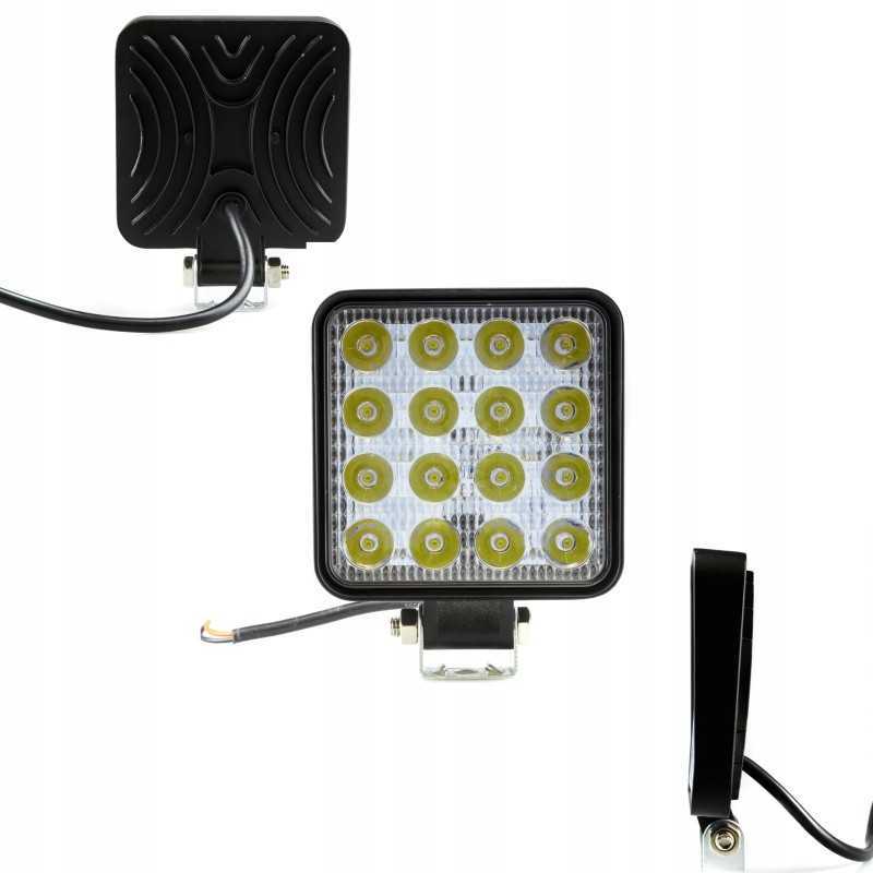 LED halogeninė darbo lempa 48w 60 laipsnių kvadratas