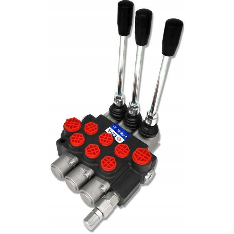 3 sekcijų hidraulinis skirstytuvas, 40l