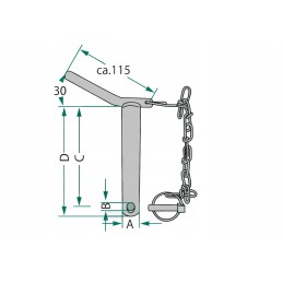 Viršutinės jungties smeigtukas cat 2 20012876