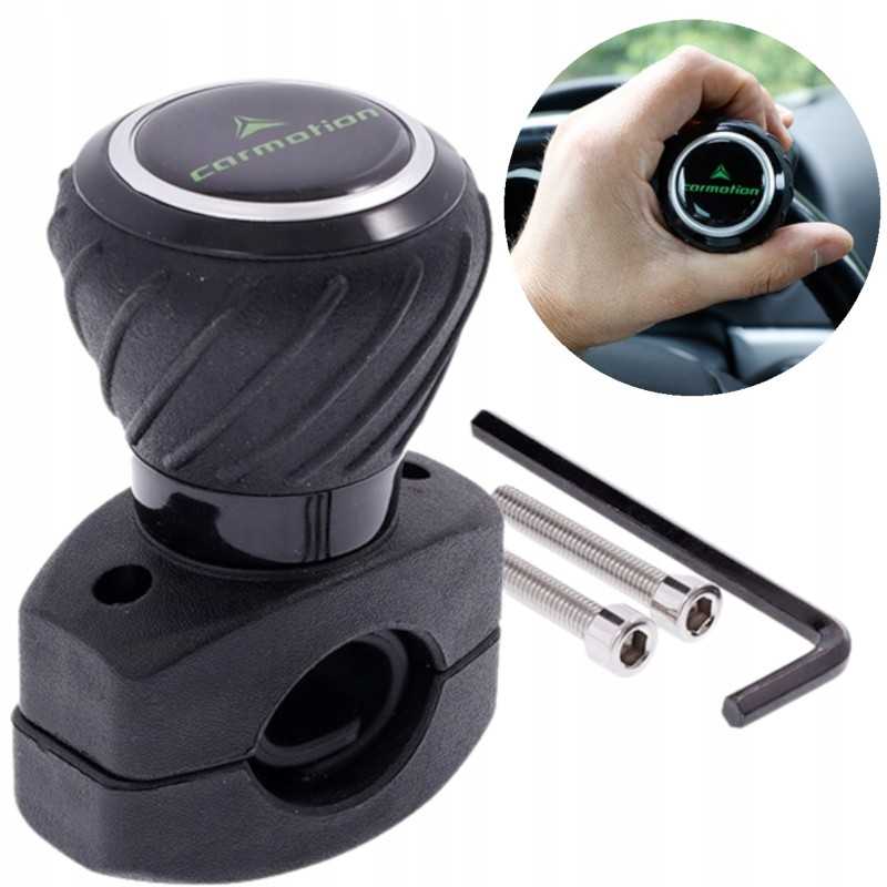 Universali juoda vairo rankenėlė su guoliais