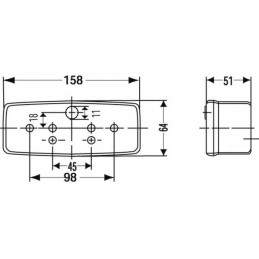 Kombinuotas galinis žibintas 158x64mm dešinėje