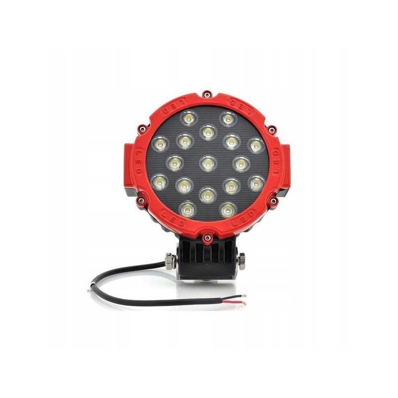 Raudona halogeninė darbo lempa 17led 12 24v 3825lm