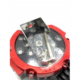 Raudona halogeninė darbo lempa 17led 12 24v 3825lm