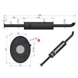 Tiesus ilgas duslintuvas Ursus C 385 1550mm 8kg originalus
