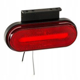 LED markerinė lempa 12v 24v 120x45mm e9 raudona