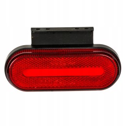 LED markerinė lempa 12v 24v 120x45mm e9 raudona