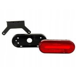 LED markerinė lempa 12v 24v 120x45mm e9 raudona