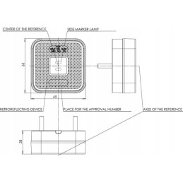 LED kvadratinė markerinė lempa 12 24v su kabeliu ir