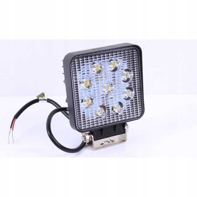 LED darbo lempa 27w 12v 24v 2100lm 9 LED lempa