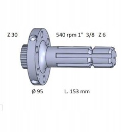 Kardaninis velenas fendt l153 1 3 8 z6 716150220400