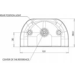 Raudona LED valstybinio numerio lempa