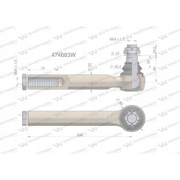 Manitou 474683 Warynski vairo jungtis