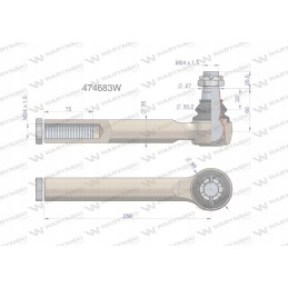 Manitou 474683 Warynski vairo jungtis