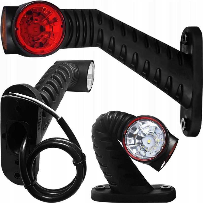 Kairės pusės gabaritinis žibintas, ilgas LED, 12 24v