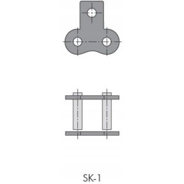 Grandinės užraktas su spaustuku sk 1