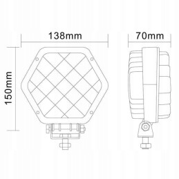 Darbinis šviestuvas su metaliniu gaubtu 250m 4400 lm maks