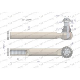 Vairo šarnyras Manitou 661501 Warynski