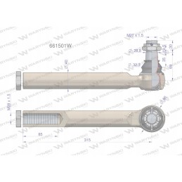 Manitou 661501 Warynski vairo jungtis