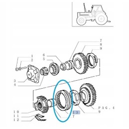 Fiat Ford 5127481 CNH sinchronizatoriaus pavarų perjungiklis