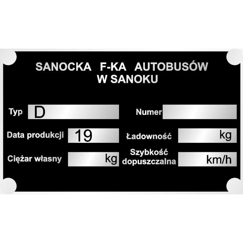 Autosan vardinė lentelė, bet kokios markės priekaba