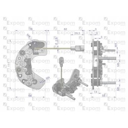 Generatoriaus diodo lygintuvas ax230000 ex260000 ax