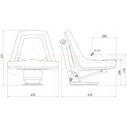 Sėdimas vienas 2 00 05 011 2 pasukamas hidrolideris