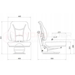 Pasukama padalijama sėdynė 2 00 05 007 5 hidrolideris