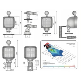 Wesem LKR5 24876 darbo lempa 100x100mm