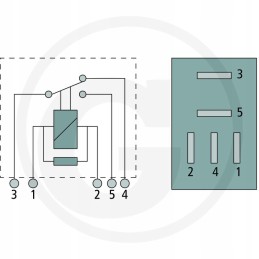 Relė 12v 15 25a korpusas john deere 82023238