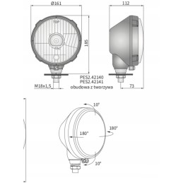 Priekinis stovimas žibintas h4 r2 wesem ursus pes242141