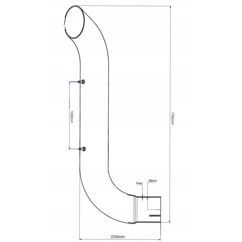 Duslintuvo išleidimo vamzdis AL116287 John Deere John De