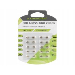 Stiklo saugikliai 20 mm 10 vnt