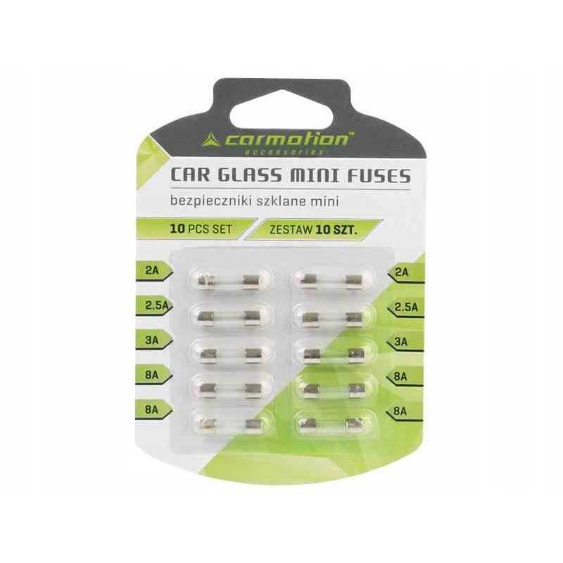 Stiklo saugikliai 20 mm 10 vnt