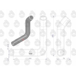 Siurbimo vamzdis, guminė žarna 951306 c 360 zetor ru