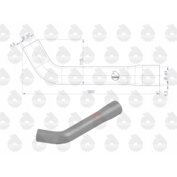 Viršutinis guminis kanalas sutvirtintas audiniu c 385 originalus